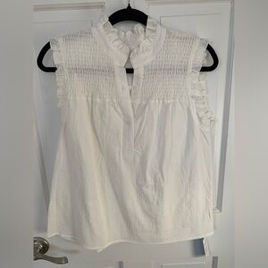 Cupshe White Ruffle Blouse